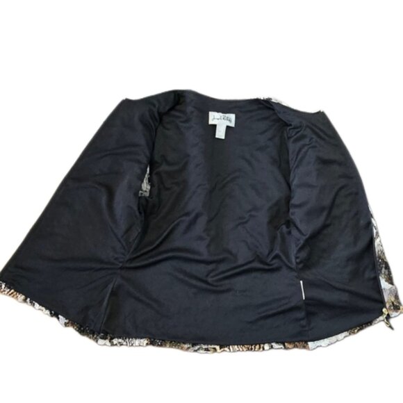 Vtg Joseph Ribkoff Designer Animal Print Edgy Size 10 Glitter 90s Jacket - Picture 5 of 6